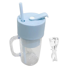 2 In1 Portable Crusher Juicer With Handle & Straw for Smoothie Sipper USB Rechargeable (340 ml) 6 Stainless Steel Blades Compact Juicer Mixer, Juicer Portable Fresh Juice Blender Portable Electric Juicer ( 340 ML ) the24kgal
