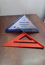 Double Side Scale Triangle / Ruler Measurement Hand Tool (1 Pc / Red) the24kgal