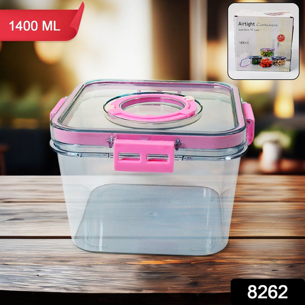 High Quality Plastic Food Storage Container Clear Washable Refrigerator Food Box Food Container Fruit Box Container with Lid (1400 ML) the24kgal