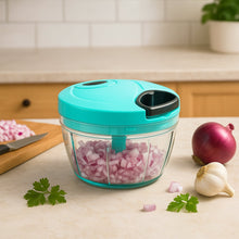 Handy Mini Plastic Vegetable Chopper Cutter, Onion Chopper Vegetables for Kitchen Accessories with 3 Blades the24kgal
