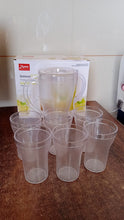 Apex Unbreakable Lemon Jug Set with 6 Glasses – 1200ML Jug + 300ML Glasses Approx the24kgal