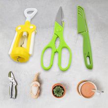 Multifunction Kitchen Tool Set – Stainless Steel & Plastic Knife and Scissors the24kgal