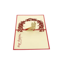 Unique 3D -Up Wishing Card (Wedding): 1 Pc the24kgal