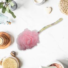 Long Handle Shower Puff Pouf Sponge Exfoliating Mesh Brush Scrubber,Bath Loofah Bath Scrubber for Body Shower Loofah Brushes, Body Bath Brush for Women and Men, Bathroom Shower Accessories (Mix 1 Pc) the24kgal