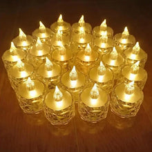 12 Pcs Flameless and Smokeless Decorative Acrylic Candles Transparent Led Tea Light Candle for Gifting, House, Diwali, Christmas, Festival, Events Decor Candles the24kgal