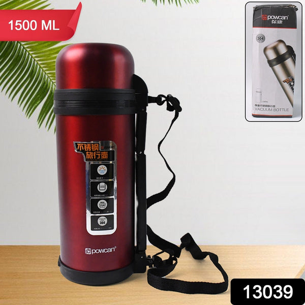 Stainless Steel Water Bottle Vacuum Insulated Thermos Flask Double-Walled Coffee Thermos Flask Leak-proof Water Bottle for Sports, Fitness, Gym (1500ML) the24kgal