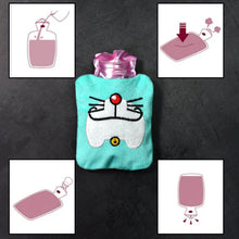 Doremon Cartoon Small Hot Water Bag with Cover for Pain Relief the24kgal