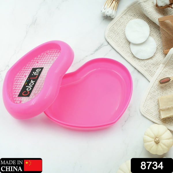 Bathroom Accessories Plastic Soap Case / Soap Dish / Soap Stand, Plastic Soap Case Soap Holder Soap Dish For Bathroom Kitchen Sink ,Sabudani (Oval / Heart Shape Soap case / 1 pc ) the24kgal