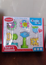 Kinder Rattles Classic Store Plastic Non-Toxic Shake and Grab Ball Baby Rattles & Teethers (8 Pcs Set) the24kgal