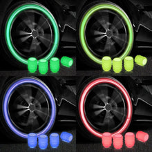 Tyre Valve Caps Luminous Glow Car Tire Air Stem Valve Cap Covers vaal cap ( 4 Pcs Mix Colour) the24kgal