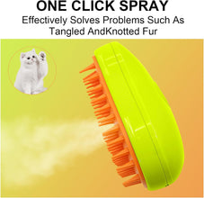 3-in-1 Cat Steamy Brush – Self-Cleaning Pet Grooming & Hair Removal Comb the24kgal