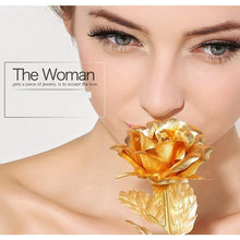 Luxury Decorative Gold Plated Artificial Golden Rose with Premium Box the24kgal