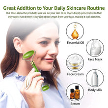 Jade Roller & Gua Sha Set – Natural Face Massager for Anti-Aging, Glowing Skin & Face Shaping (1 Pc) the24kgal