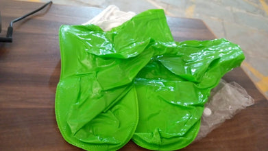 Plastic Shoes Cover Reusable Anti-Slip Boots Zippered Overshoes Covers & Shoe laces Waterproof Snow Rain Boots for Kids / Adult Shoes, for Rainy Season (1 Pair) the24kgal