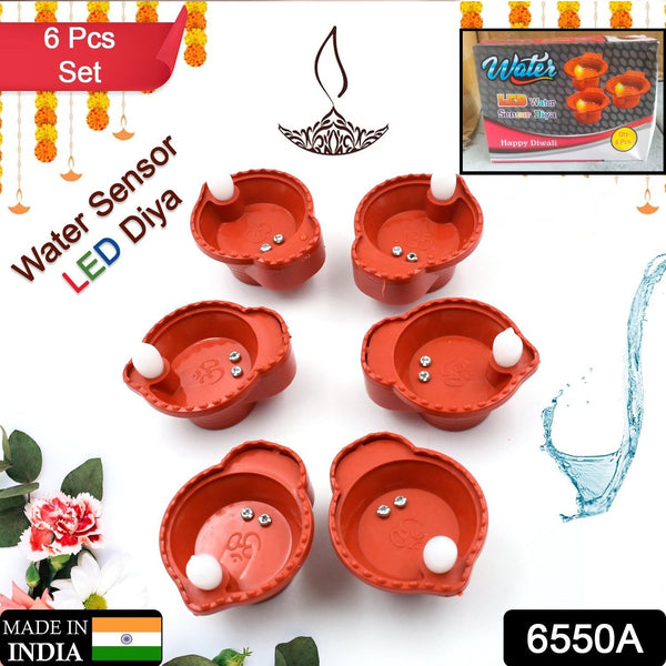 Water Sensor Diyas for Diwali Decoration | Diyas for Home Decoration| Diwali Decoration Items for Home Decor Diyas | Diwali LED Diyas Candle with Water Sensing Technology E-Diya (6Pc Set) the24kgal