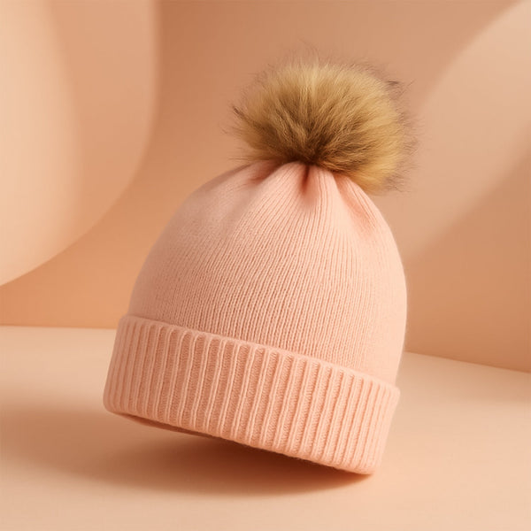 Small Cap for Winter Woolen Knitted Inside Fur Caps (1 Pc / Mix Design & Color) the24kgal