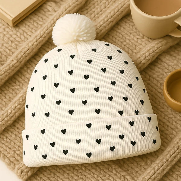 Big Soft Winter Cap, Woolen Inside Fur Beanie Cap (1 Pc / Mix Design & Color) the24kgal