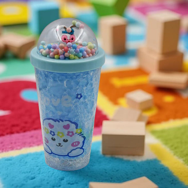 LED Light Unicorn Sipper Water Bottle Mason Jar Tumbler with Straw for Kids Glitter Sipper with Toy Drinking Cups for Boys and Girls School/Tuition/Gym/ Picnic, Kids and Adults, Birthday Return Gifts the24kgal