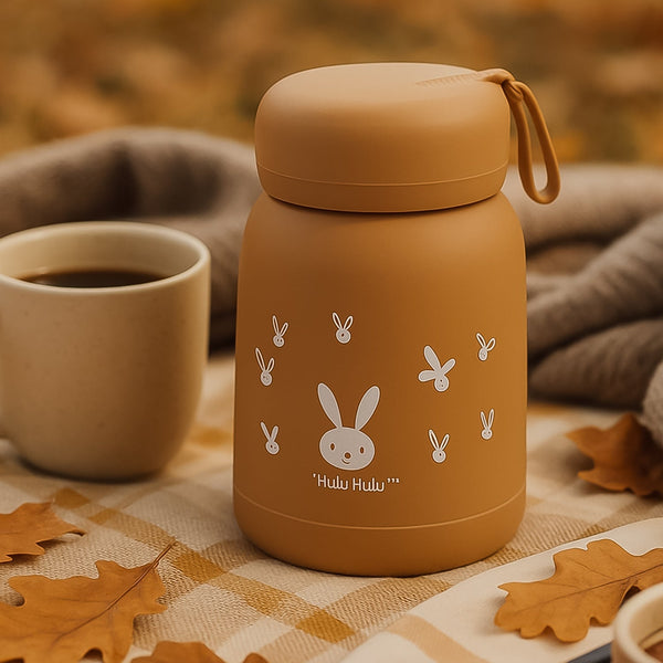 Cute water bottle for kids - 330 ml Cute Bunny Water Bottle | Cute Rabit Print Water Bottle for Boys and Girls | Kids Return Gift | Water Bottle Sipper | Insulated Water Bottle (MOQ :- 100 Pc) the24kgal