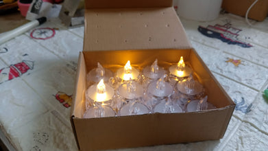12 Pcs Flameless and Smokeless Decorative Acrylic Candles Transparent Led Tea Light Candle for Gifting, House, Diwali, Christmas, Festival, Events Decor Candles the24kgal