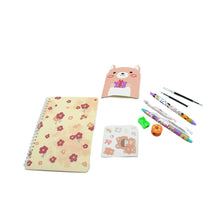 Cartoon Stationery Box  Cartoon Design School Box Book , diary , Pen , Eraser, Sharpner , Sticker & Pen Refill Student Gift School box  (1 box) the24kgal