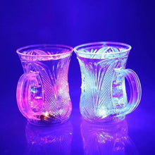 LED Light-Up Party Cups - Flashing Water-Activated Drinking Glasses with Handle (2-Piece) the24kgal