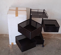 Metal High Quality Kitchen Trolley Kitchen Organizer Items and Kitchen Accessories Items for Kitchen Rack Square Design for Fruits & Vegetable Onion Storage Kitchen Trolley with Wheels (4 Layer) the24kgal