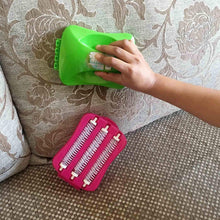 Plastic Handheld Carpet Roller Brush Cleaning with Dust Crumb Collector, Wet, and Dry Brush the24kgal