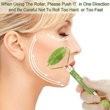 Jade Roller & Gua Sha Set – Natural Face Massager for Anti-Aging, Glowing Skin & Face Shaping (1 Pc) the24kgal