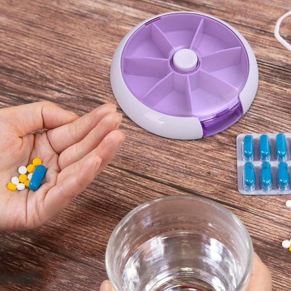 Cute 7-Day Pill Box Dispenser – Portable 7-Grid Medicine Organizer (1 Pc) the24kgal
