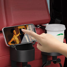 Car Headrest Backseat Organizer, 3 in 1 Automotive Cell Phone Drink cupholder Adapter with Headrest Hooks for Kids and Adults, Multifunctional Storage for Car Travel Accessories the24kgal