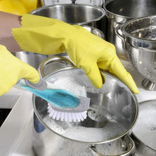 Home & Kitchen Cleaning Brushes, Scrubber, Soap Dispenser Scrub Brush for Pans Pots and Bathtub Sink (2 In 1) the24kgal