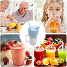 2 In1 Portable Crusher Juicer With Handle & Straw for Smoothie Sipper USB Rechargeable (340 ml) 6 Stainless Steel Blades Compact Juicer Mixer, Juicer Portable Fresh Juice Blender Portable Electric Juicer ( 340 ML ) the24kgal