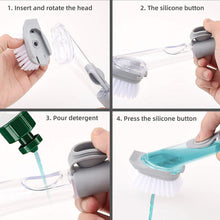 Home & Kitchen Cleaning Brushes, Scrubber, Soap Dispenser Scrub Brush for Pans Pots and Bathtub Sink (2 In 1) the24kgal