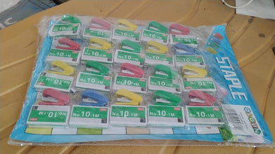 Mini Stapler Set  with Staples – Assorted Colors | No.10 Staplers with Pins (20 pcs Set) the24kgal