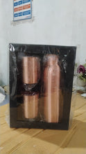 Copper Water Bottle 2 Glasses with Gift Box (3 Pcs Set) the24kgal