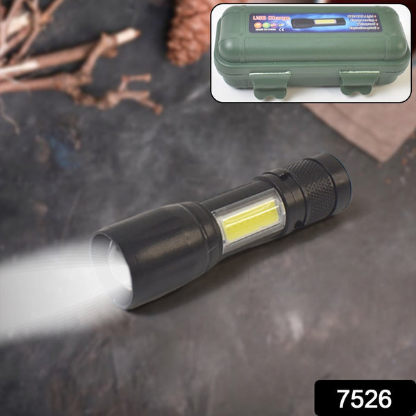 LED USB Rechargeable Mini Flashlight – Ultra-Bright Zoom & COB Side Lantern, Tactical Emergency Light the24kgal