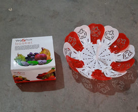 Folding Fruit Basket with Hanging Stand – Lotus Shape Tray for Fruits & Vegetables (1 Pc) the24kgal