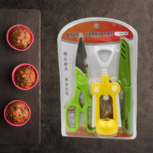 Multifunction Kitchen Tool Set – Stainless Steel & Plastic Knife and Scissors the24kgal