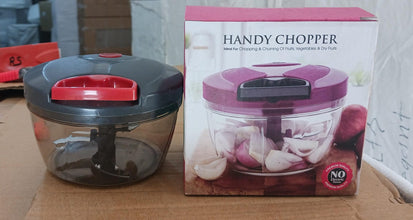 Handy Mini Plastic Vegetable Chopper Cutter, Onion Chopper Vegetables for Kitchen Accessories with 3 Blades the24kgal