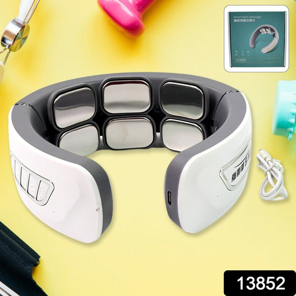 6 Heads Smart Electric Neck and Back Pulse Massager Wireless (1 Pc) the24kgal