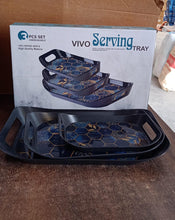 Premium Plastic Serving Tray (3 Pc) the24kgal