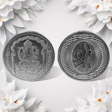 Ganesh Ji, Silver color Coin for Gift & Pooja | Silver Coin | Silver Coin / Diwali Gift (1 Pc / (Metal is not silver) the24kgal