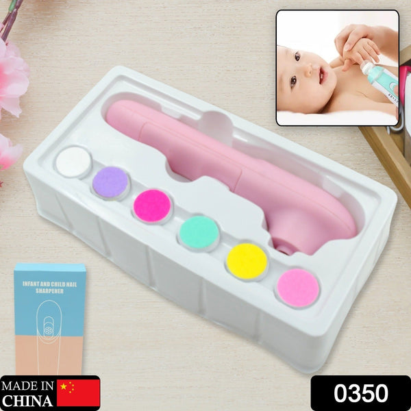 6 in1 Electric Manicure Nail Sharpener for Babies and Children Baby Nail Cutter Manicure with 6 Grinding Heads, Electric Baby Nail File Electric Nail Clipper Toddler Nail Scissors Dropshipping the24kgal