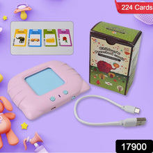 Preschool Learning Toys Flash Cards for Small Kids Educational Toys English Words Learning Machine for Kids with 224 Words, Birthday Gift for Kids Intelligent Electric Kids Language Card (1 Set) the24kgal