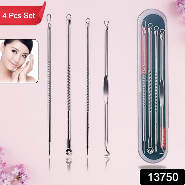 Blackhead Remover, 4-in-1 Stainless Steel Pimple Extractor Tool (1 Pc) the24kgal