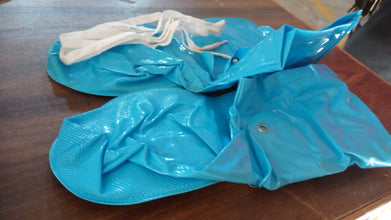 Plastic Shoes Cover Reusable Anti-Slip Boots Zippered Overshoes Covers & Shoe laces Waterproof Snow Rain Boots for Kids / Adult Shoes, for Rainy Season (1 Pair) the24kgal