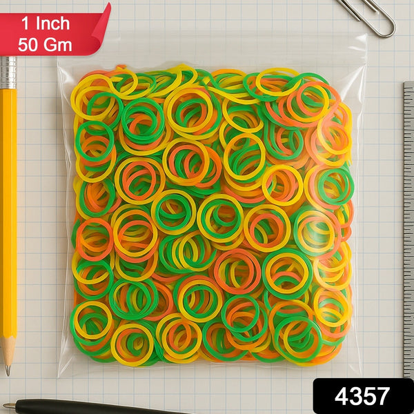 Rubber Band For Office/Home and Kitchen Accessories Item Products, Elastic Rubber Bands, Flexible Reusable Nylon Elastic Unbreakable, For Stationery, School  Multicolor (1 Inch, 50 GM), Hair accessories the24kgal