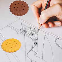 Biscuit-Shaped Erasers | Fun Rubber Stationery for Kids | Creative Birthday Gift Toy (6 Pcs Set) the24kgal