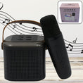 Wireless Speaker Microphone Set, RGB Light Support Memory Card PortableKaraoke Machine Perfect  for Travel TV the24kgal